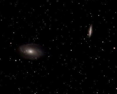 M81 and M82. M82 is very interesting, though it takes bigger eyes to see -- NASA image of M82