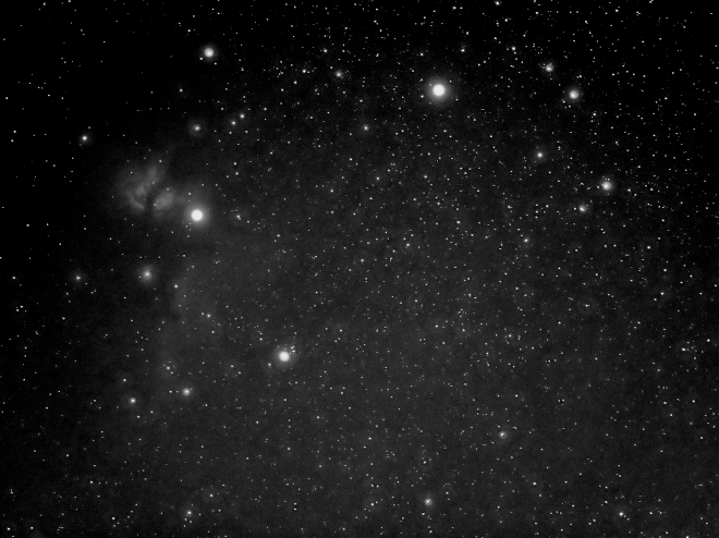 shot of horsehead nebula - horsehead-red-a