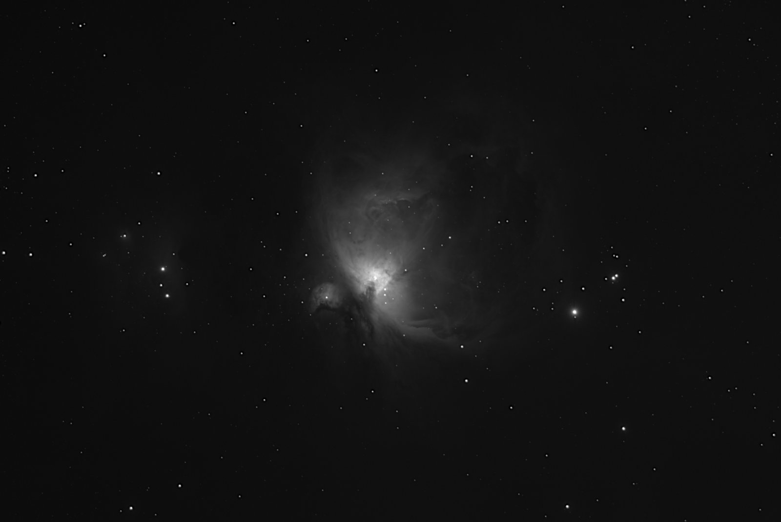 Wide view of Orion, processed for low brightness