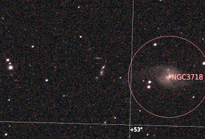 Closeup of galaxy group next to NGC3718